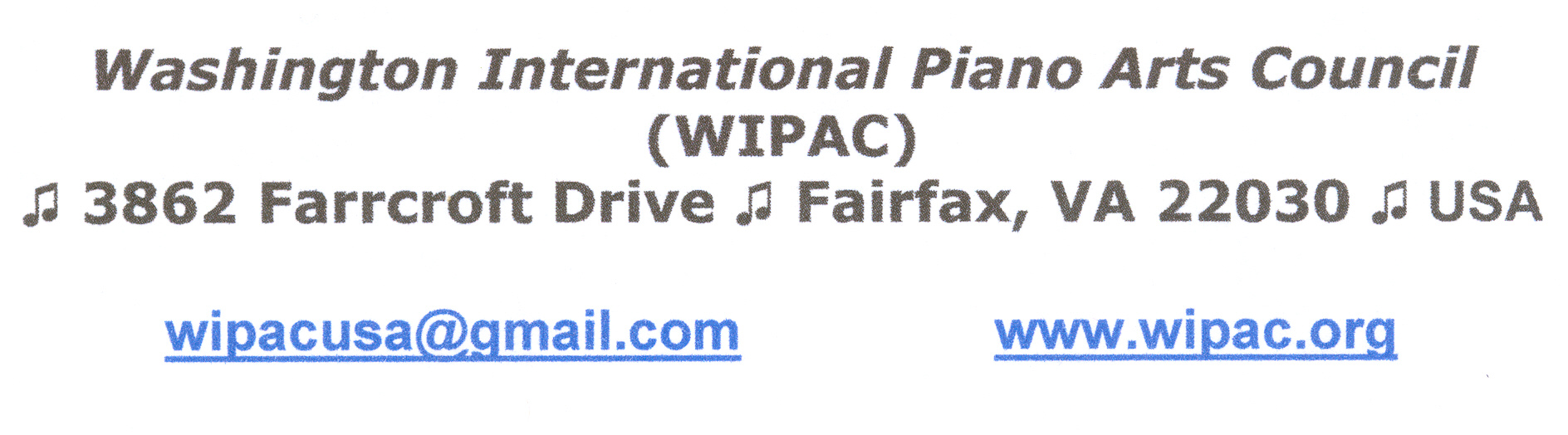 WIPAC charitable organization certification