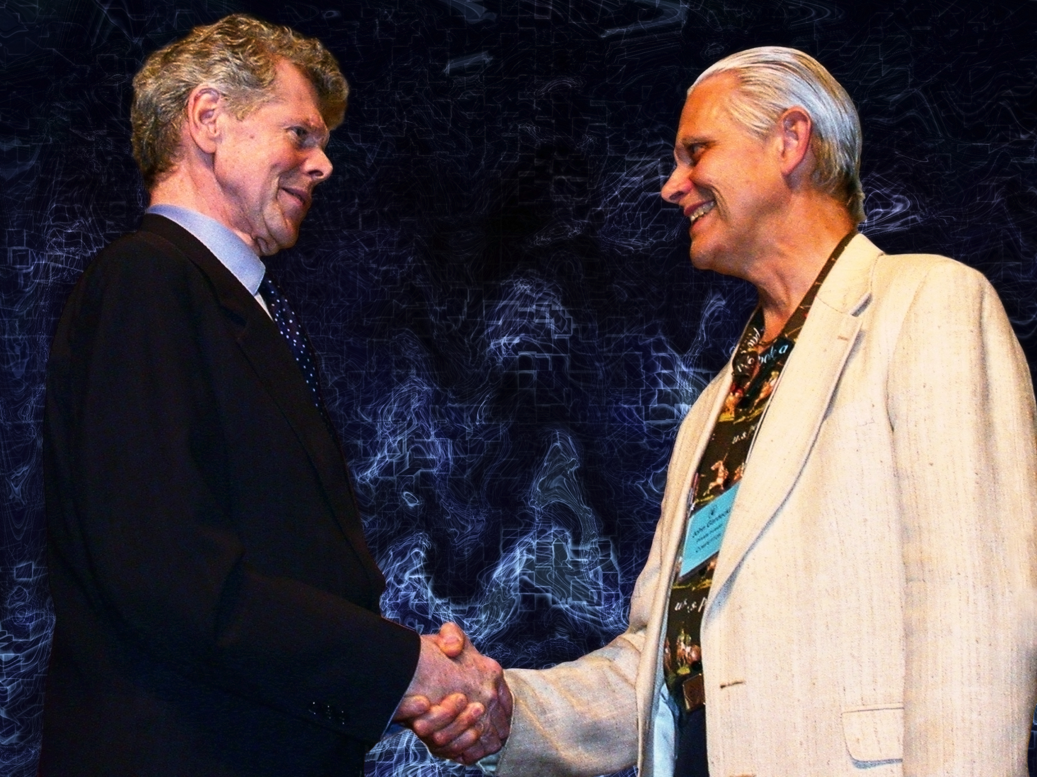 WIPAC founder John Gardecki with pianist Van Cliburn